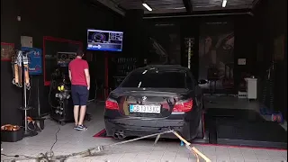 BMW E60 550i V8 Dyno Run Fire + Sound check