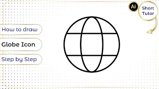 How to draw Globe Icon in Adobe Illustrator