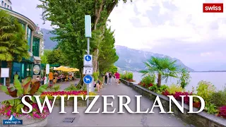 🌺🌹🌷🌸🌼🏵️ Montreux Switzerland 🇨🇭, Scenic Walk on Beautiful Promenade | #swiss #swissview