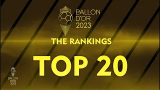 BALLON D'OR 2023 - TOP 20 RANKINGS - GREAT BATTLE FOR THE BEST FOOTBALL PLAYER 2023