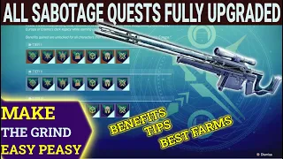 Destiny 2: ALL Variks Sabotage Quests FULLY UPGRADED: Benefits, Tips, & Best Methods For Completion