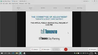 Committee of Adjustment, Public Hearing, Toronto and East York, March 3, 2021 (PM)