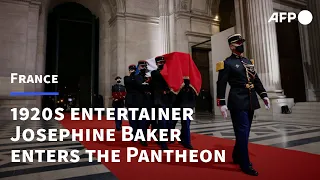 Josephine Baker's cenotaph carried into Paris's Pantheon before ceremony | AFP
