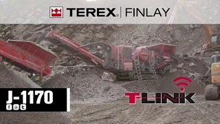 Terex Finlay J 1170 direct drive jaw crusher & C-1540 (short) cone crusher