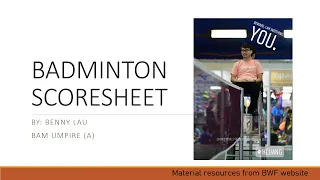 HOW TO WRITE BADMINTON SCORESHEET - PART 1