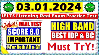 IELTS LISTENING PRACTICE TEST 2023 WITH ANSWERS | 03.01.2024