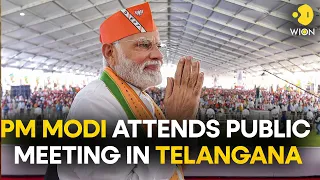 PM MODI LIVE:  PM Modi attends a public meeting in Adilabad, Telangana | WION LIVE