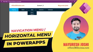 Horizontal Menu in PowerApps (Navbar)