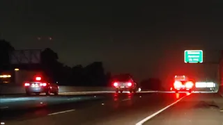 Vehicle Ends Up Facing Oncoming Traffic On The 605 Freeway