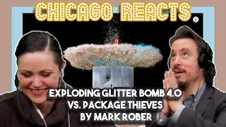 EXPLODING Glitter Bomb 4 0 vs  Package Thieves by Mark Rober | Bosses React