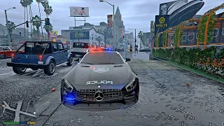 GTA 5 New Mod Mercedes-Benz AMG GT-R 2021  Hot Pursuit Police Full HD Gameplay PC Gaming 4K