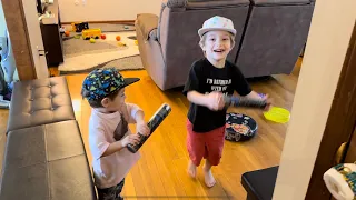 Robot Vacuums -VS- Confetti Poppers + two toddlers -Roomba