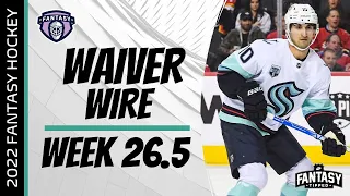 2021-22 Fantasy Hockey - Week 26.5 Top Waiver Wire Players to Add - Fantasy Hockey Advice