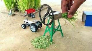 diy tractor chaff cutter machine science project || @KeepVilla