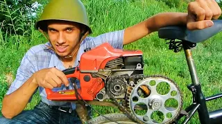BIKE 🏍 from a chainsaw and a bicycle🚲with your own hands!😱DIY  #1
