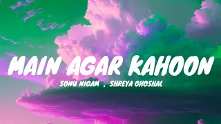 Main agar kahoon lyrics song hindi song DEOX Sonu nigam and shreya ghoshal