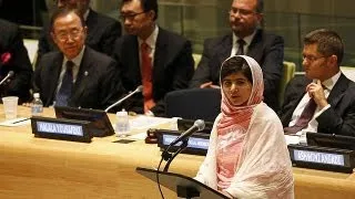 Malala humbles UN with speech calling for education for all children