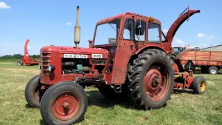 Volvo BM 350 Boxer chopping grass at Vintage Tractor Show