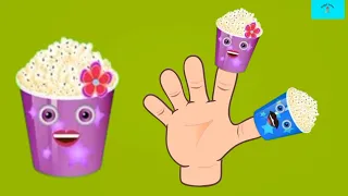 #popcorn finger family#finger family kids song rhymes#popcorn finger family for kids