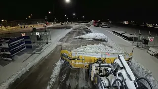 Plowing snow with Metal Pless and XCMG loader