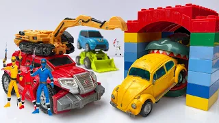 BUS,TRACTOR,CAR,TRAIN TOYS & Power Rangers Transformers Revenge Bumblebee x Optimus Prime Stopmotion