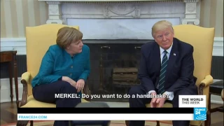 Trump snubs Merkel's handshake: "It's off to an awkward start..." (Erin Zaleski)