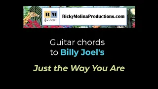 Just the  Way You Are Billy Joel Guitar Tutorial FREE Tabs and Backing Track! Ricky Molina