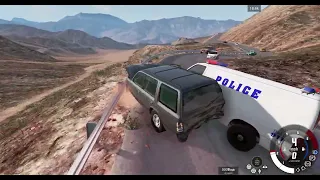 I tried to escape from the police on Sandy Mountain in BeamNG Drive Mods and it was a MESS!