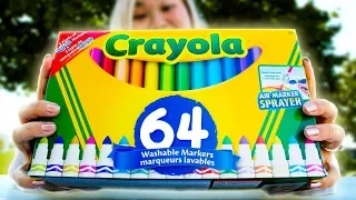 Unboxing Giant CRAYOLA Washable Markers Mystery box! (RARE)