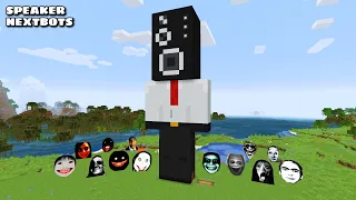 SURVIVAL SPEAKER MAN HOUSE WITH 100 NEXTBOTS in Minecraft - Gameplay - Coffin Meme