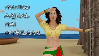 HUMKO AAJKAL HAI INTEZAAR | 3D ANIMATION | MADHURI DIXIT DANCE VIDEO | REALISTIC ANIMATION |