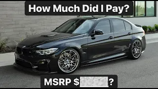 How much did I pay for my BMW F80 M3? (Compared to MRSP)