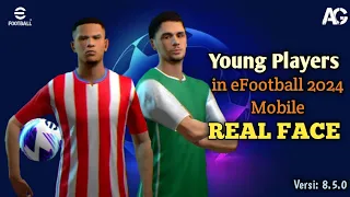 REAL FACE | Pemain Muda yang memiliki Wajah Asli di eFootball 2024 Mobile - Versi 8.5.0