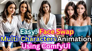 Stable Diffusion ReActor Face Swap Multi-Characters In Animation Using ComfyUI (Tutorial Guide)