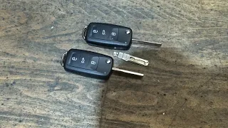 Autoschlüssel Zwei Stück nachmachen VW Schlüssel Video 1247 Schlosserei Oldorf