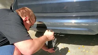 F15 X5 OEM hitch adapter installation.