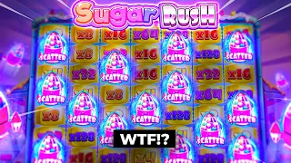 I got 40 SPINS on SUGAR RUSH BONUS BUY... 12 SCATTERS!? (WTF)