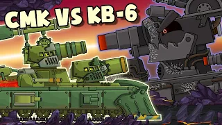 Only one of them will survive: SMK vs KV-6. CArtoons about tanks