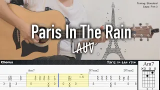 Paris In The Rain - Lauv | Fingerstyle Guitar | TAB + Chords + Lyrics