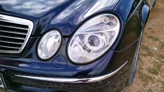 Mercedes Benz w211 headlight restoration  #polytop_official #dakodetailing #ceramiccoating