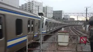 【30両編成】横須賀線救援列車　東戸塚駅通過 （2014年12月25日　14時25分頃）