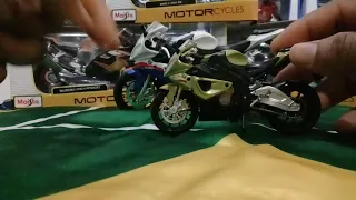 Miniaturas de Motos BMW S1000RR - Comparativo escala 1:12 e escala 1:18