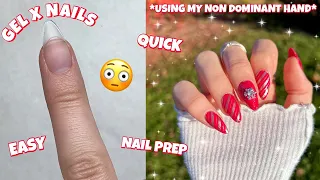 HOW TO DO GEL X NAILS USING YOUR NON DOMINANT HAND | TIPS & TRICKS | MANIOLGY GIVEAWAY - 100 WINNERS