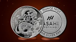 2024 Silver 1 oz Asahi Lunar Dragon Round  | BOLD Precious Metals