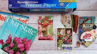 FREEZER PAPER HACK! How To Use MAGAZINES for Junk Journals, Cards & More! 4 PROJECTS! Easy TUTORIAL!