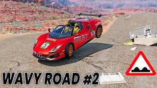 BeamNG Drive - Cars vs Wavy Roads #2