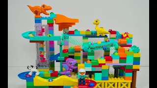 Colorful Lego Marble Run Race ASMR | Sweet Toys and interesting Marble Run Balls