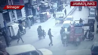 CCTV Footage of J&K Police officer of Rainawari Police Station Srinagar who died in a road accident