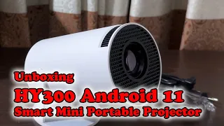 Unboxing - HY300 Android 11 Projector with WiFi 6 and Bluetooth, Smart Mini Portable Projector