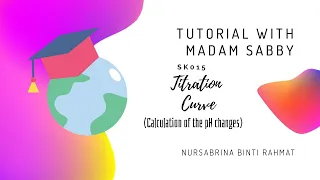 Titration curve : calculation of the pH changes along the titration curve